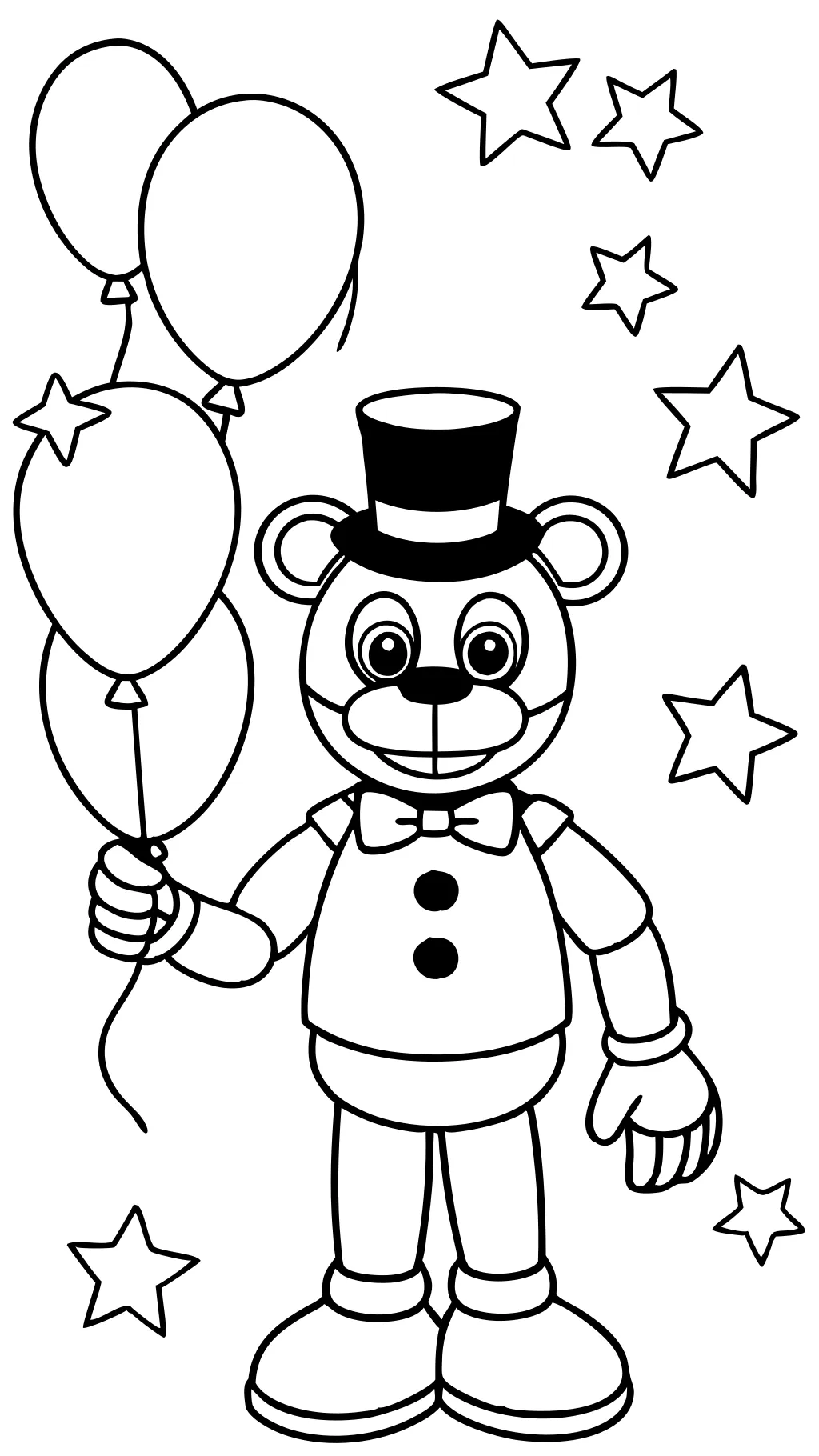 Página para colorear de Freddy Fazbear